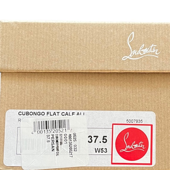 NEW Christian Louboutin Cubongo Crocodile Embossed Flat Sandals size 37.5 - Picture 11 of 12